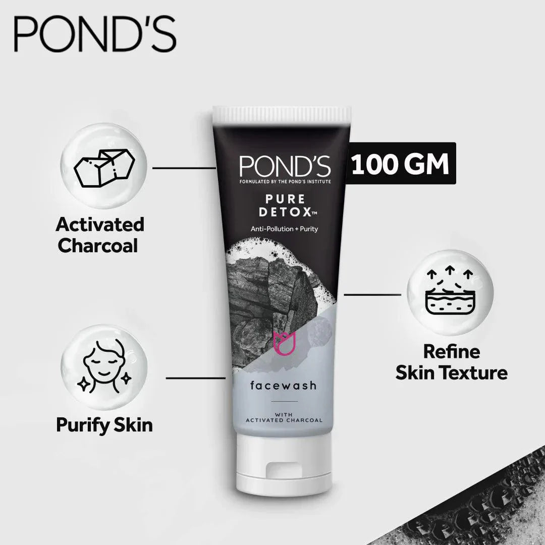 Pond's Pure Detox Facial Foam Face Wash - Rumaisas