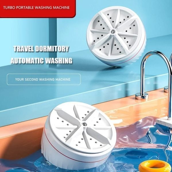 Portable Usb Travel Turbo Mini Washer | Ultrasonic Rotating Turbine Washing Machine For Socks Underwear Dishes Clothes - Rumaisas