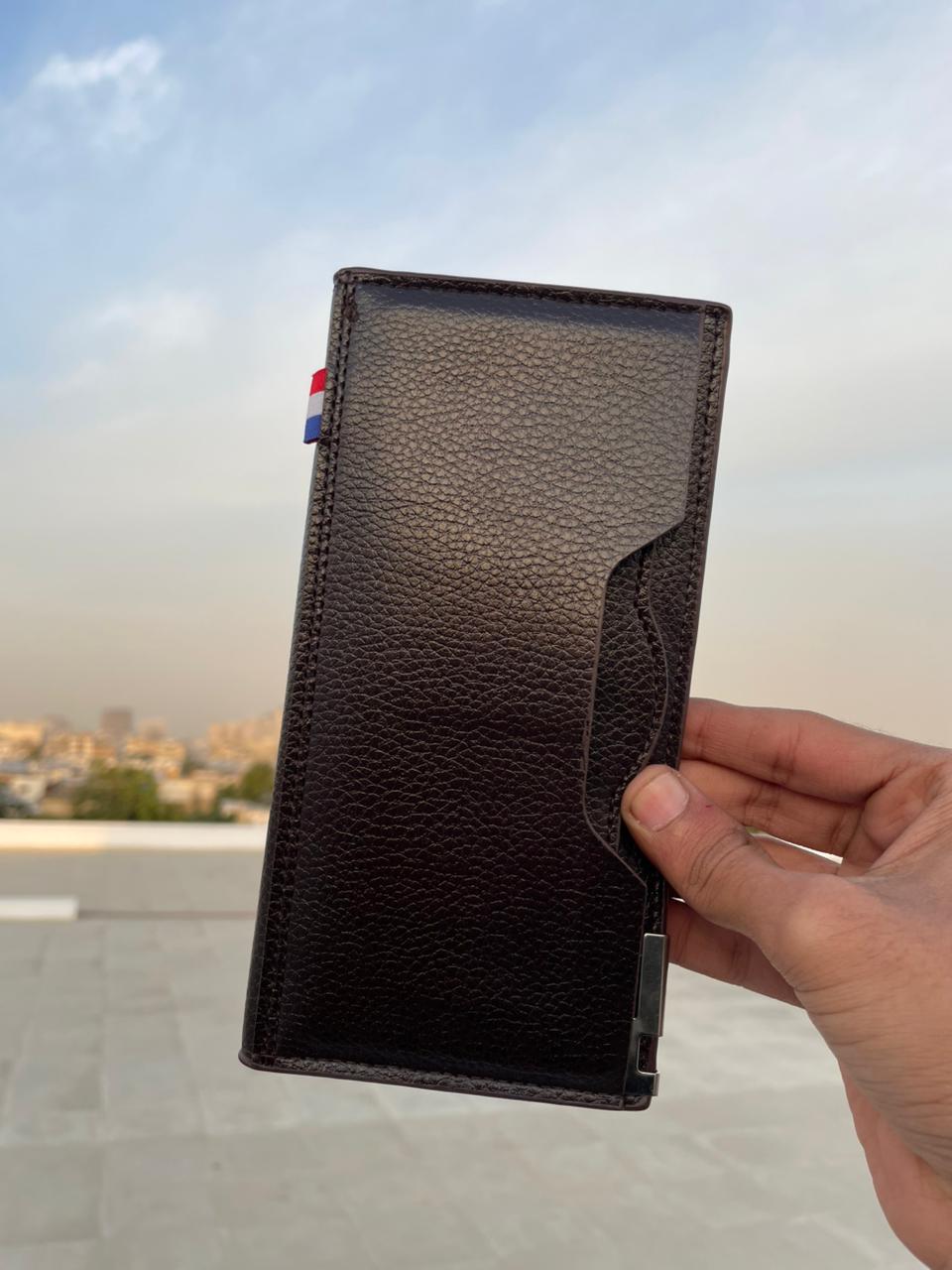 Premium Leather Long Wallet for Men – Extra Card Holder Design - Rumaisas