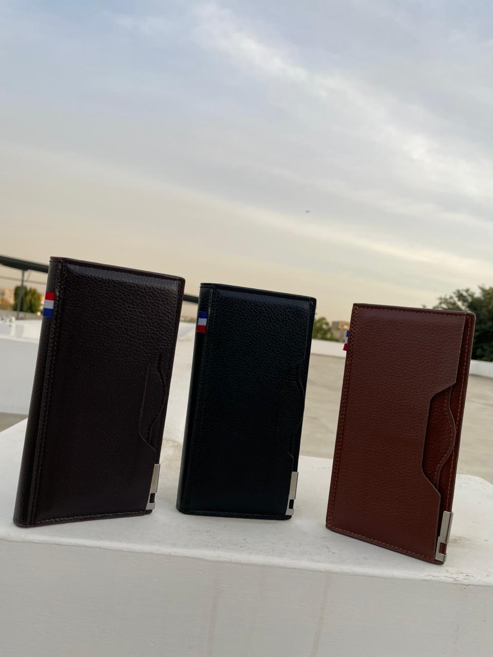 Premium Leather Long Wallet for Men – Extra Card Holder Design - Rumaisas