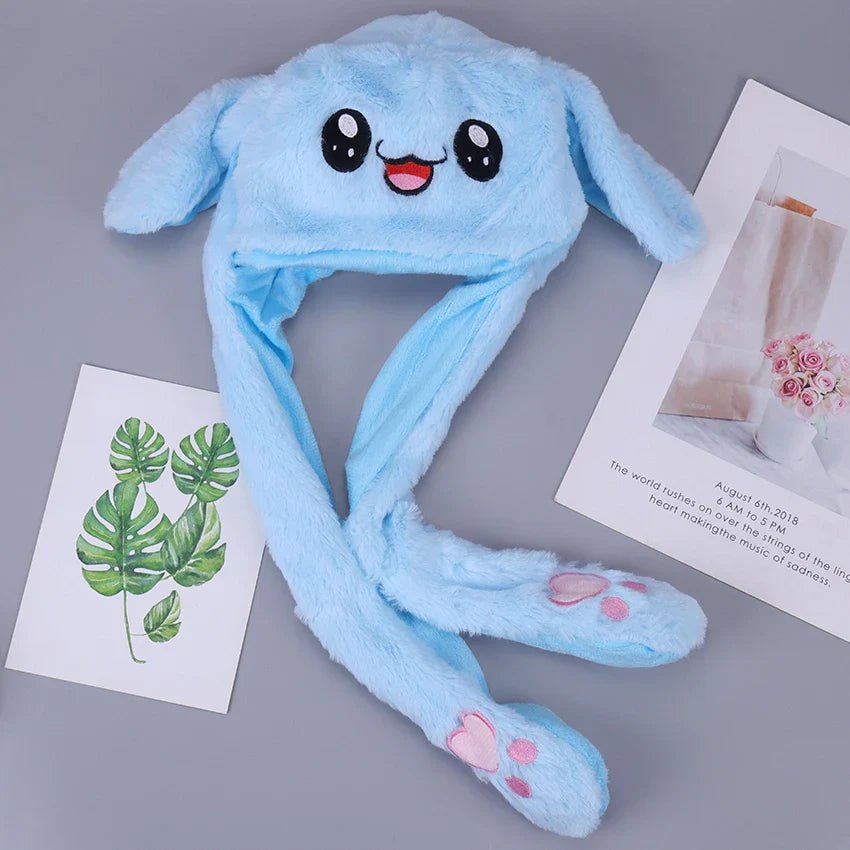 Rabbit Hat Plush Can Moving Bunny Ears Hat - 1PC - Rumaisas
