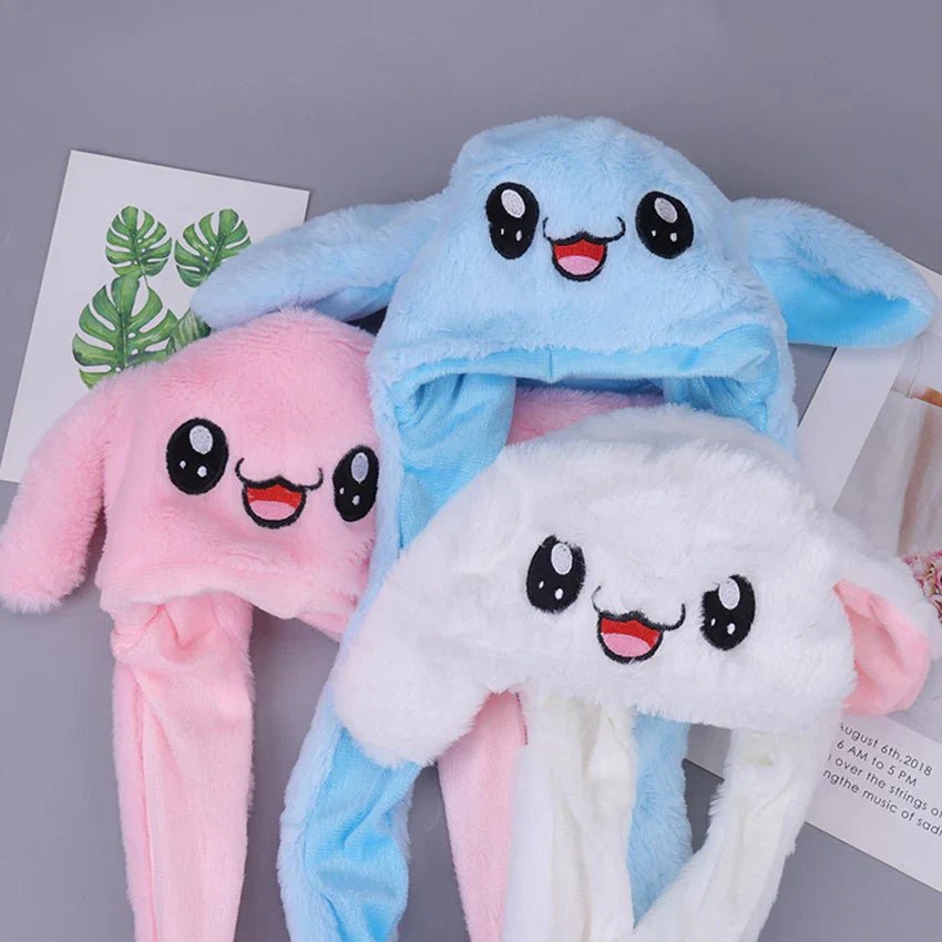 Rabbit Hat Plush Can Moving Bunny Ears Hat - 1PC - Rumaisas