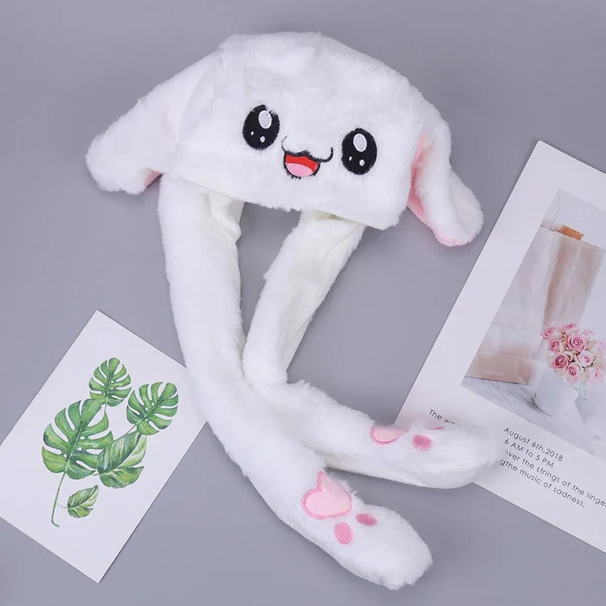 Rabbit Hat Plush Can Moving Bunny Ears Hat - 1PC - Rumaisas