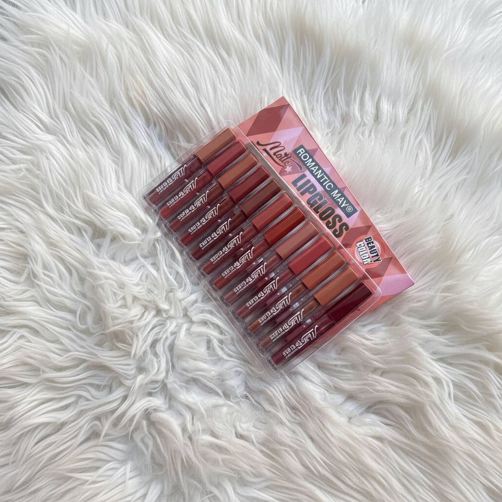 Romantic May Matte Lipgloss - 12Pcs - Rumaisas