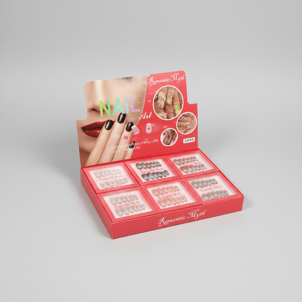 Romantic Myth Nail Art Press On Gel Nails - Each Box 12Pcs - Rumaisas