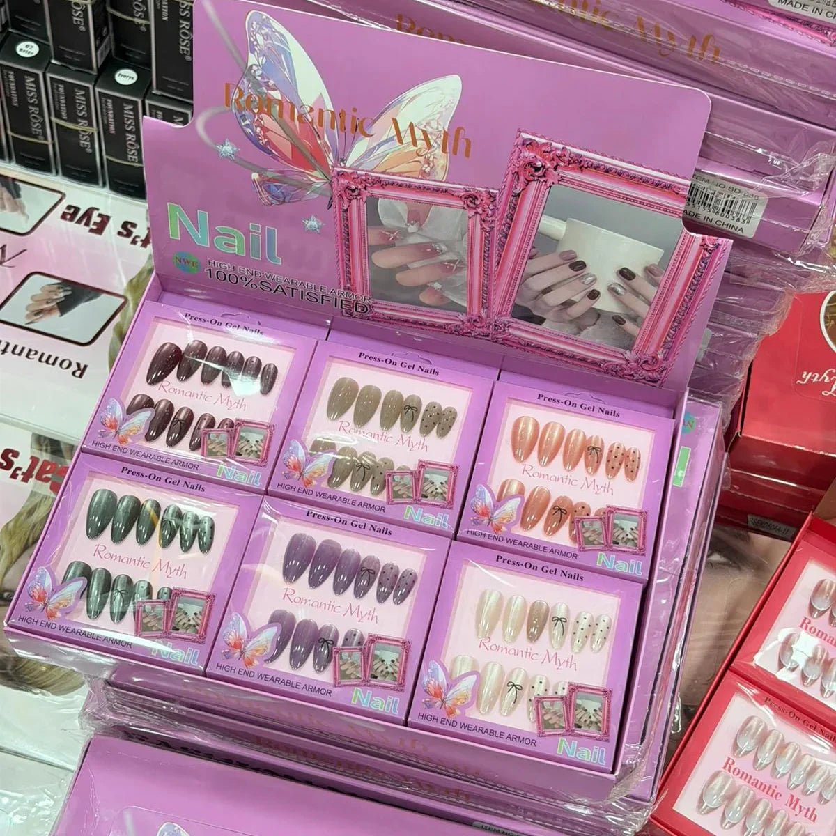 Romantic Myth Press On Gel Nails - Each Box 12Pcs - Rumaisas