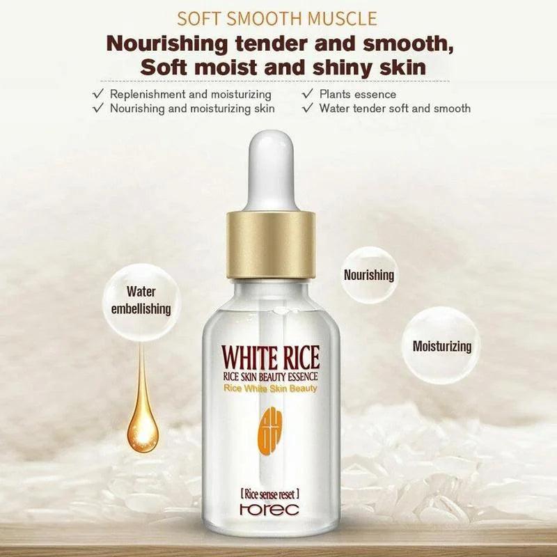 Rorec White Rice Serum Face with Free Sheet Mask - Rumaisas