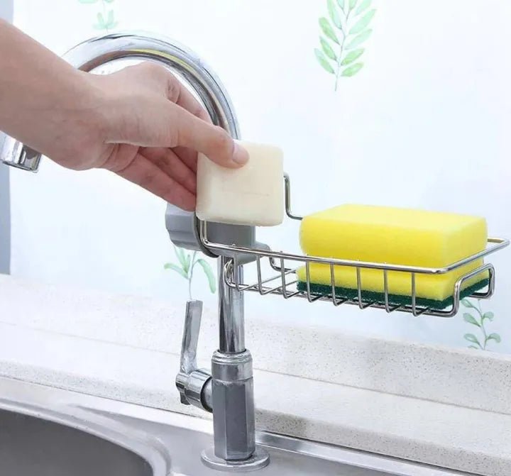 Rotatable Stainless Steel Sink Drainer & Storage Rack - Rumaisas