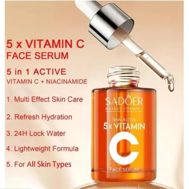 Sadoer Skin Active 5x Vitamin C Face Serum - 30ml - Rumaisas