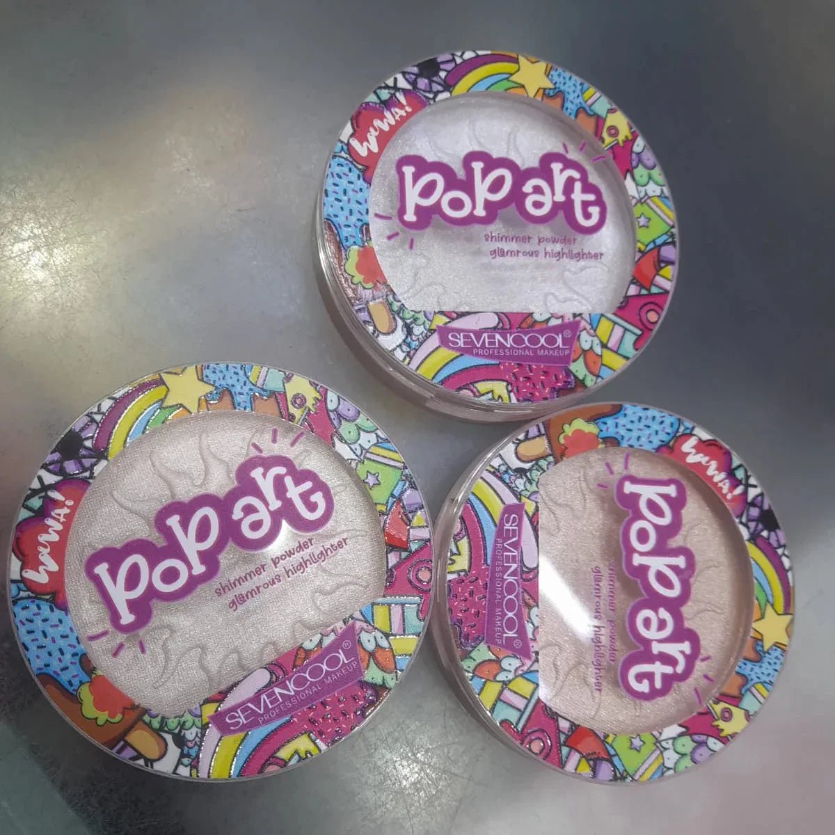 Seven Cool Pop Art Shimmer Powder Glamrous Highlighter - Rumaisas