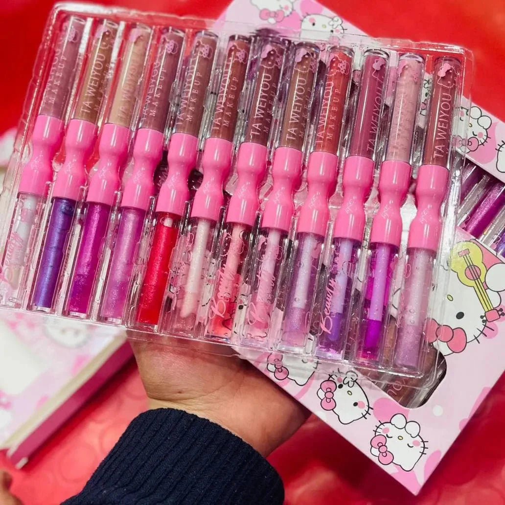 Sheglan Cute & Beauty Lipgloss - 12Pcs - Rumaisas