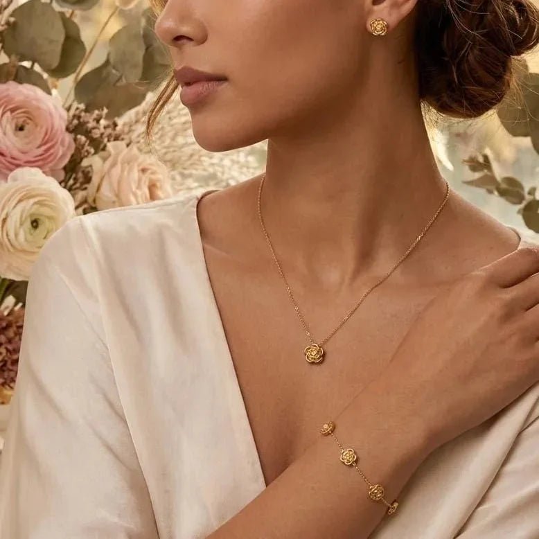 Stainless Steel New Arrival Rose Combo Set - Rumaisas