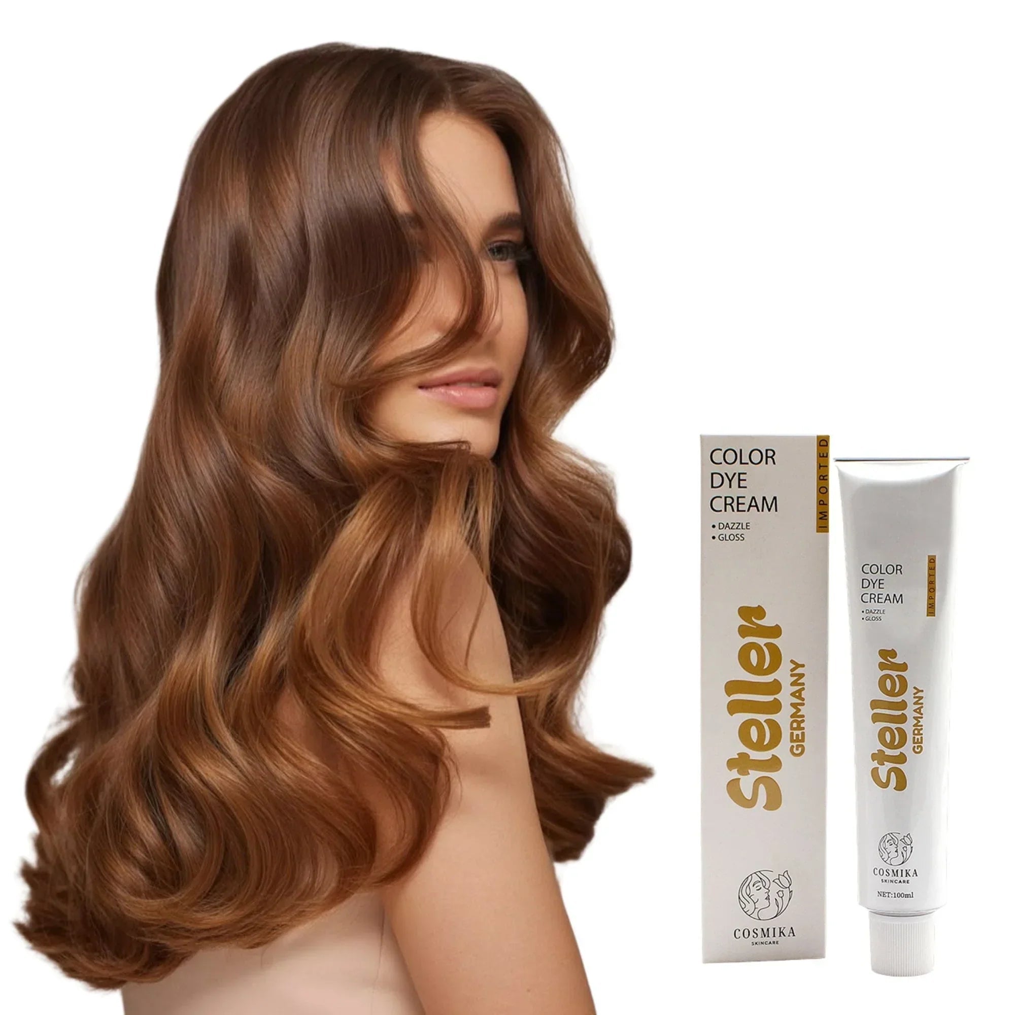 Steller Germany Color Dye Cream - 7/77 Brown Marron - 100ml - Rumaisas