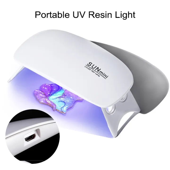 SUNmini Portable 6W Mini UV Lamp, Resin 6 LED Curing Light USB Charge - Rumaisas