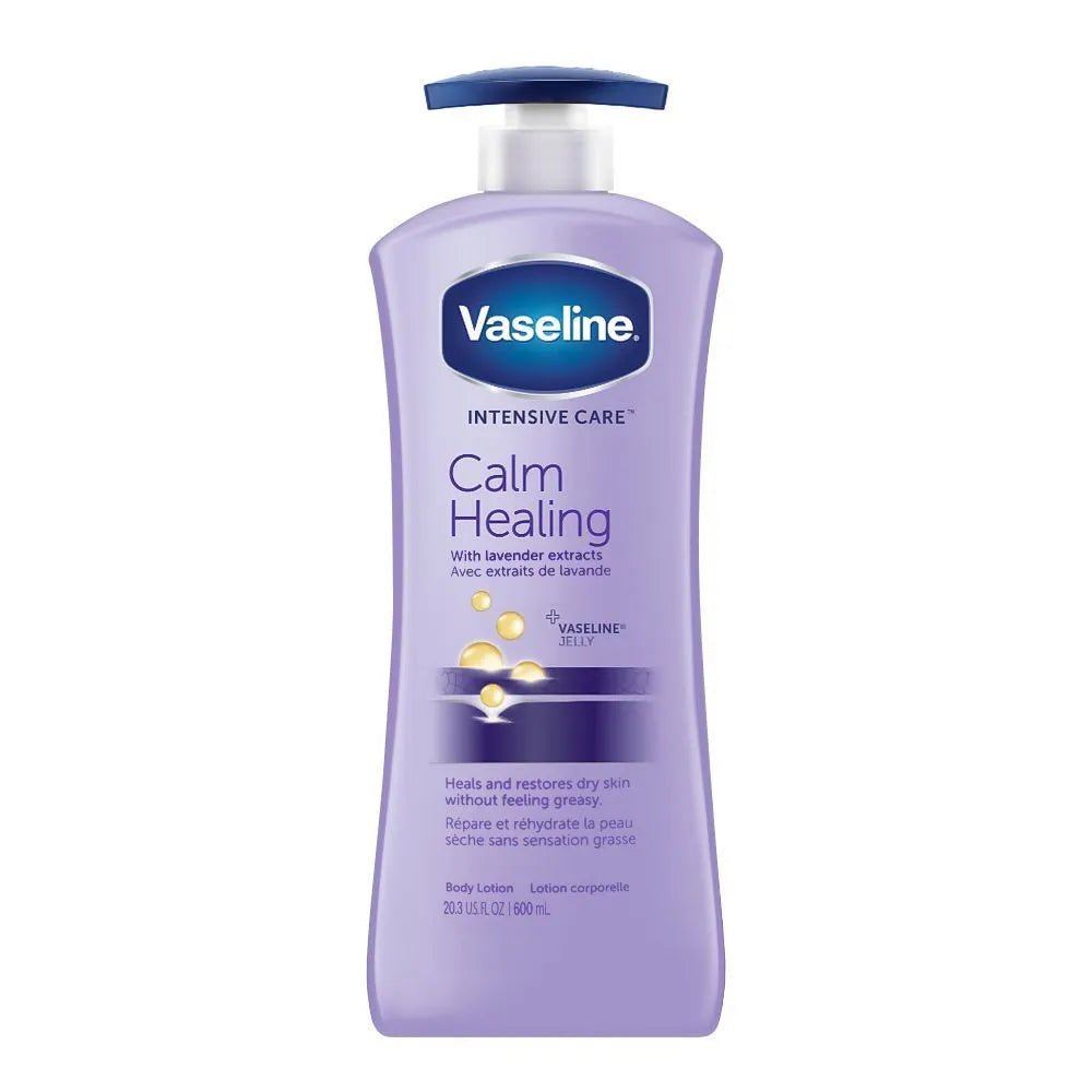 Vaseline Intensive Care Calm Healing With Lavender Extract Body Lotion Pump, For Dry Skin - Rumaisas