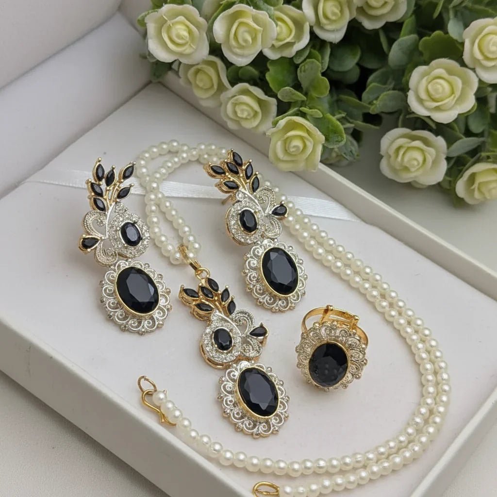 Zircon Combo Party Set – High Quality Oval Shape Jewelry - Rumaisas