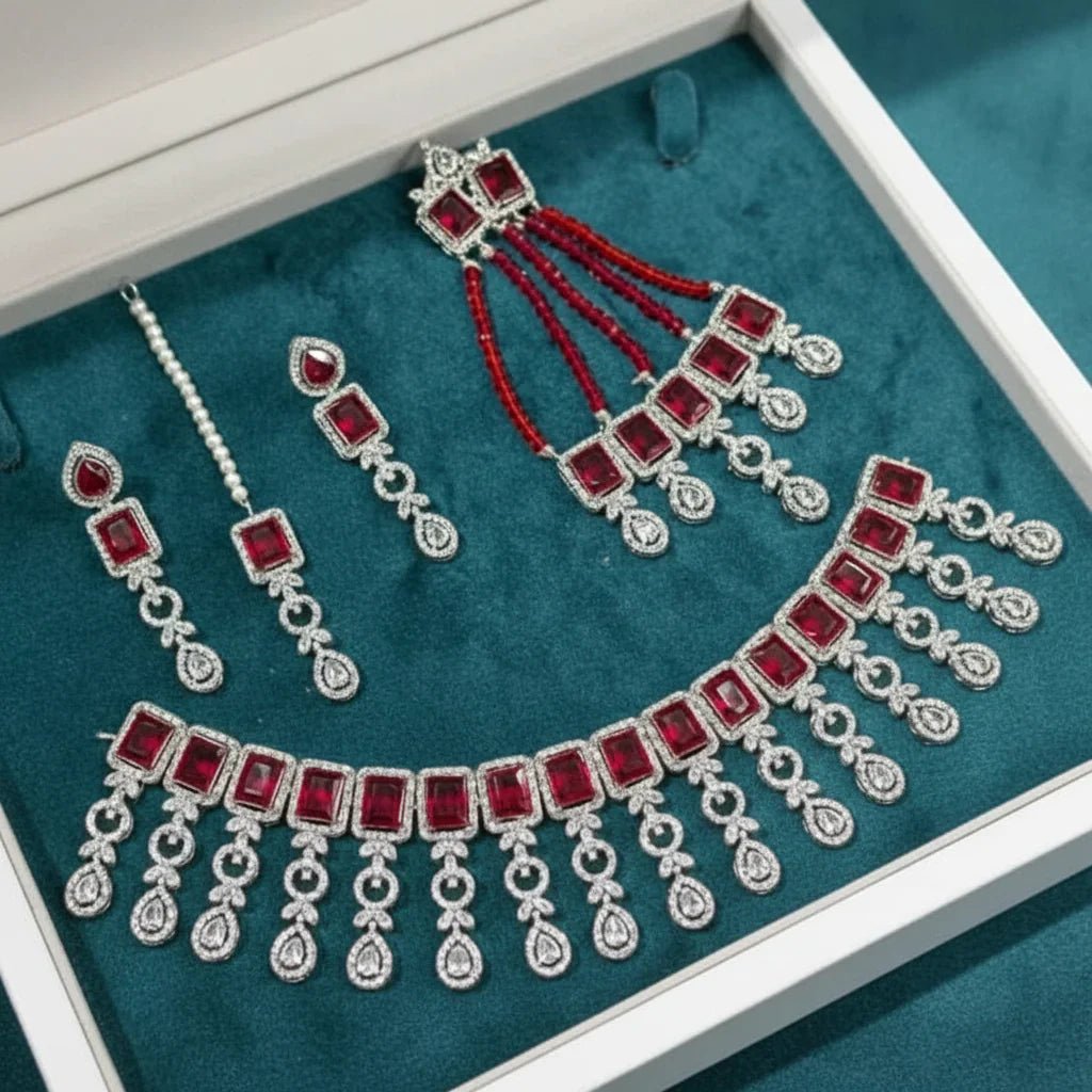 Zircon Necklace Set for Women – AD Super Design Premium Quality - Rumaisas