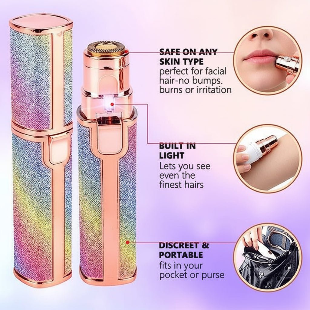 2 - in - 1 Facial Hair Remover - Portable for Women - Rumaisas