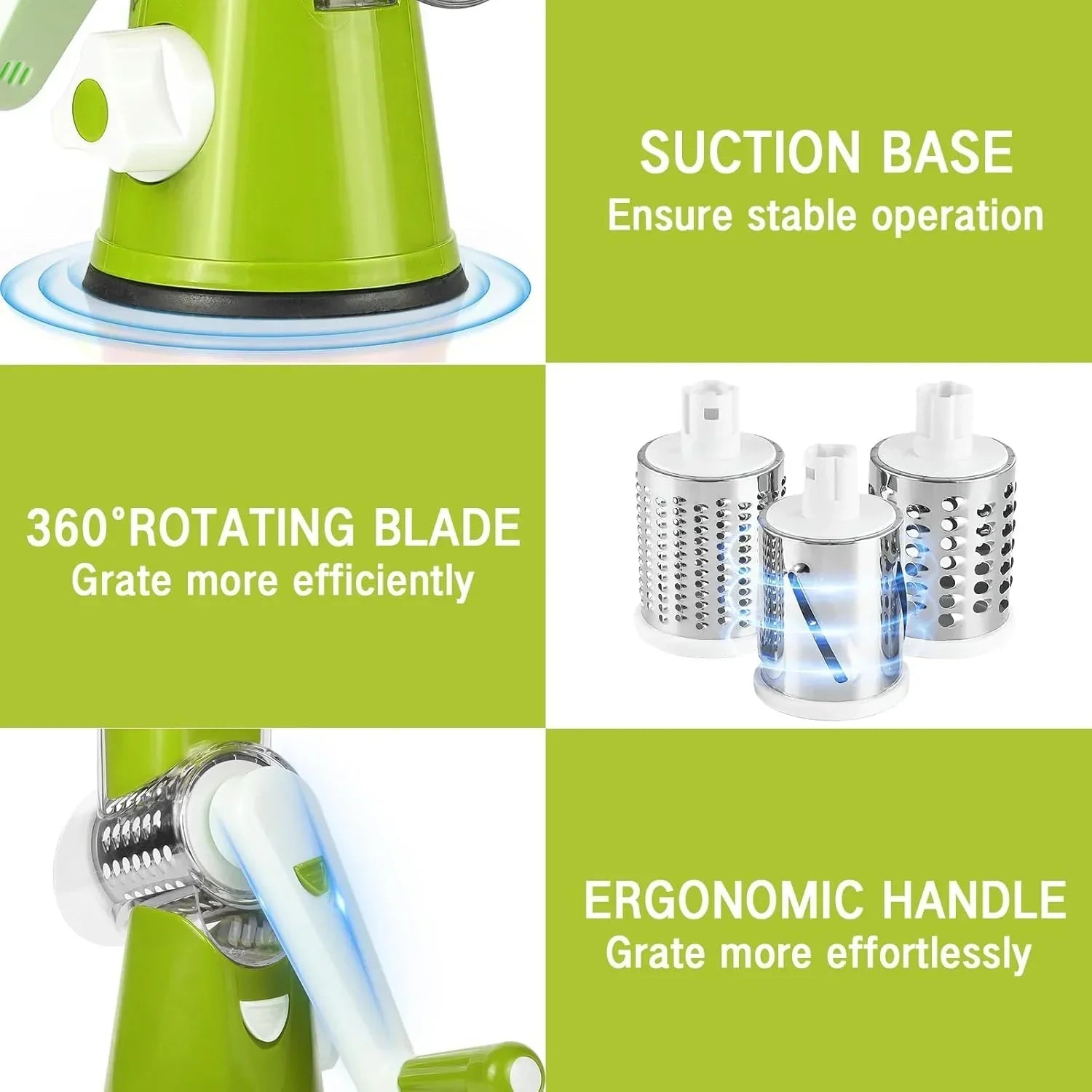 3 - in - 1 Vegetable Cutter – Multifunctional Rotary Drum Slicer - Rumaisas