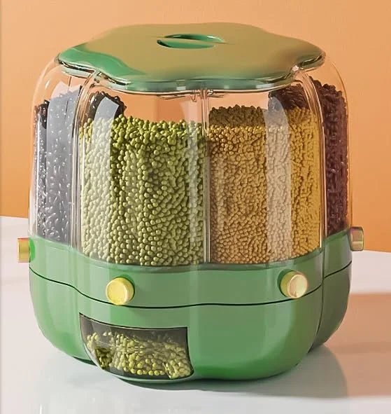 360° Rotating Grain And Cereal Dispenser - 7L - Rumaisas