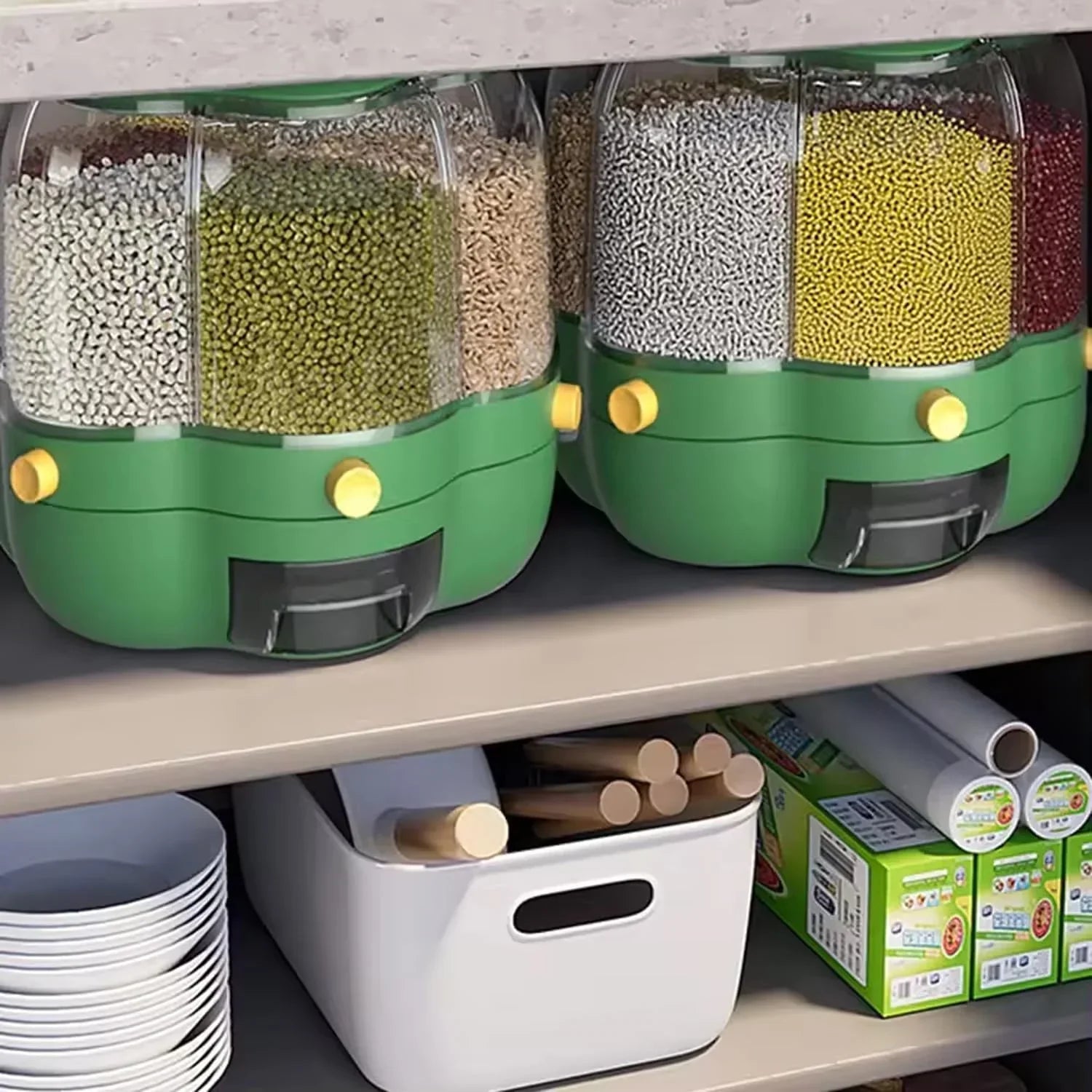 360° Rotating Grain And Cereal Dispenser - 7L - Rumaisas
