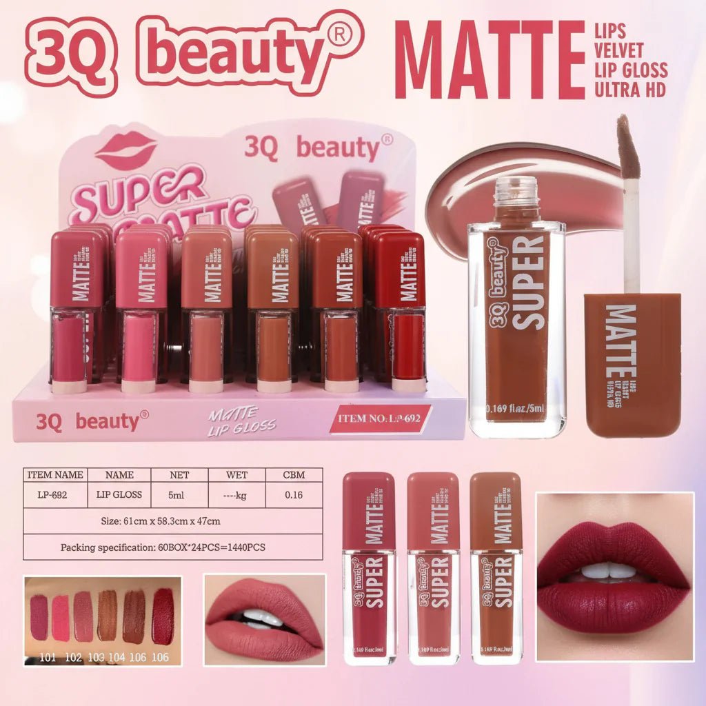 3Q Beauty Lip Gloss Super Matte - Rumaisas