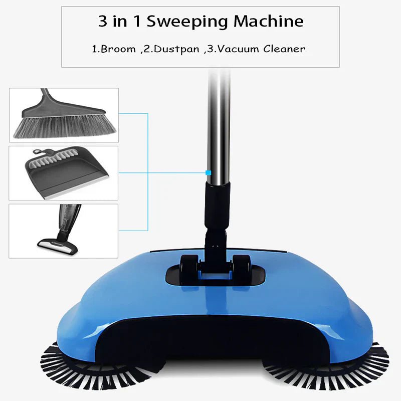 4 - in - 1 Hand Push Magic Broom Sweeper and Mop - Rumaisas