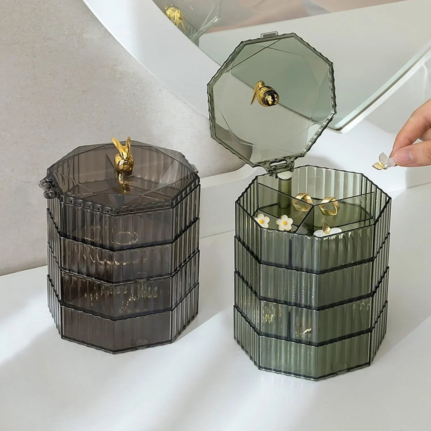 4 - Layer Acrylic Jewelry Box - Rumaisas