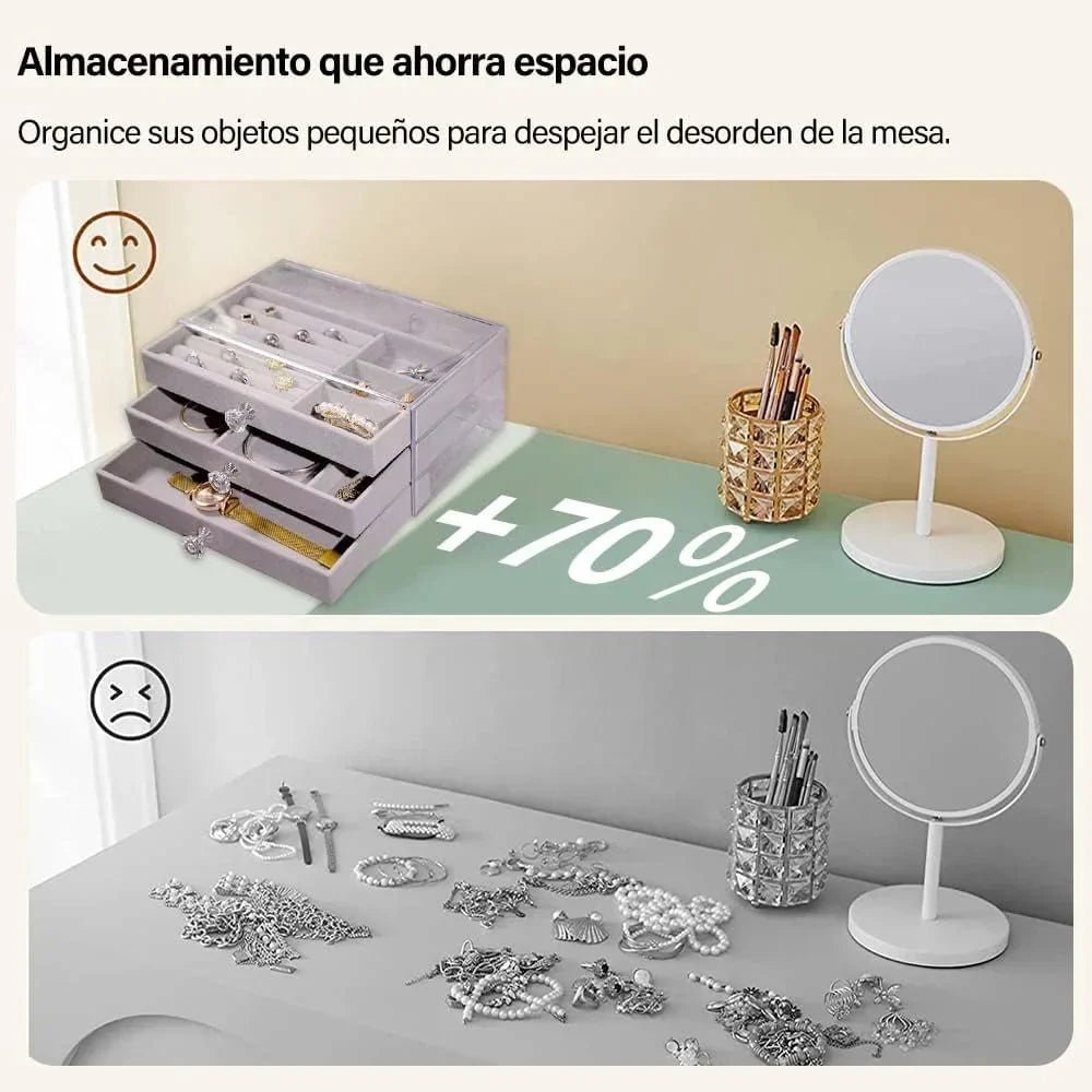 Acrylic Jewelry Organizer With 3 Drawers - Rumaisas