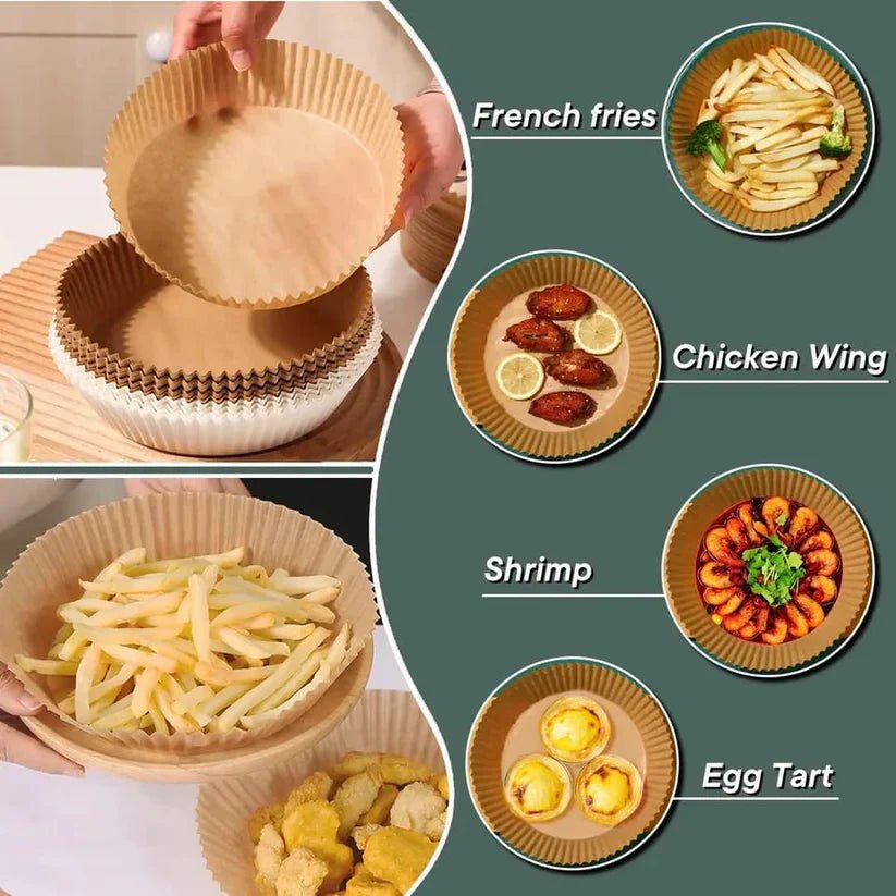 Air Fryer Baking Paper - 50Pcs - Rumaisas
