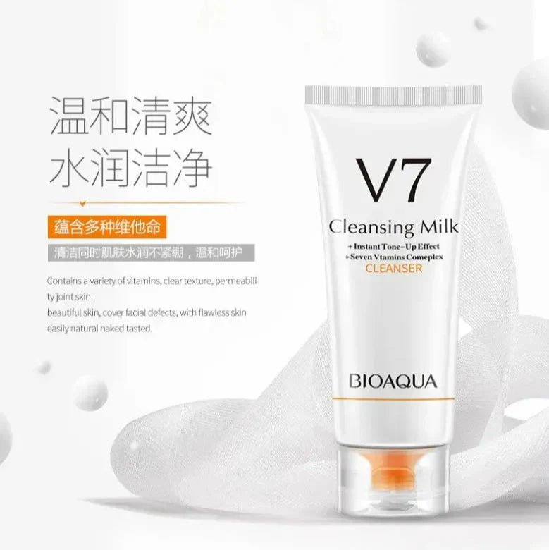 Bioaqua V7 Deep Hydration Facial Cleansing Milk (Cleanser) - Rumaisas