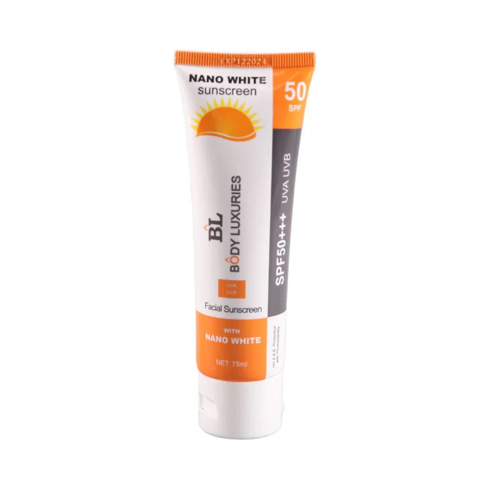 Body Luxuries Nano White Facial Sunscreen Spf50 - 75ml - Rumaisas