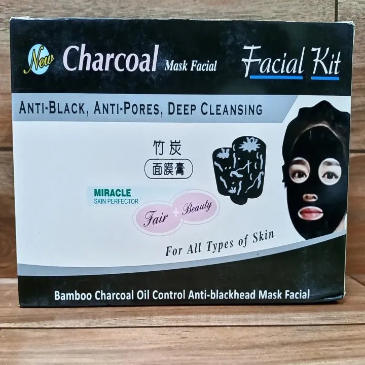 Charcoal Facial Kit (6 x 100 ML) / High Quality Charcoal Facial Kit Set - Rumaisas