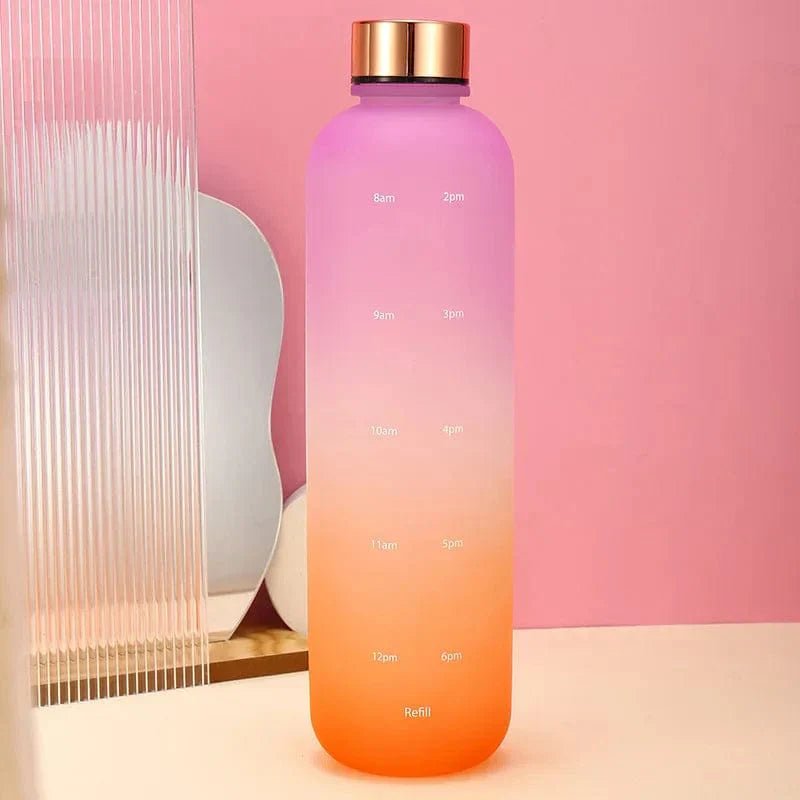 Colorful Gradient Steel Cover with Time Scale Water bottle - Rumaisas