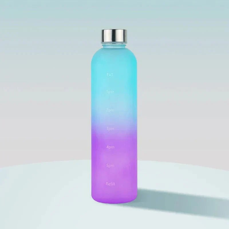 Colorful Gradient Steel Cover with Time Scale Water bottle - Rumaisas