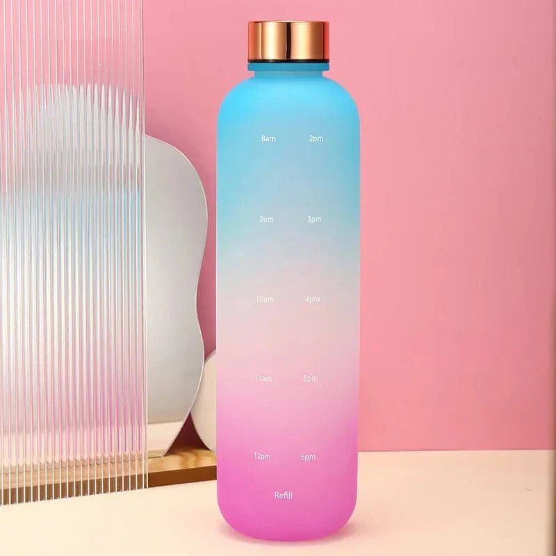 Colorful Gradient Steel Cover with Time Scale Water bottle - Rumaisas