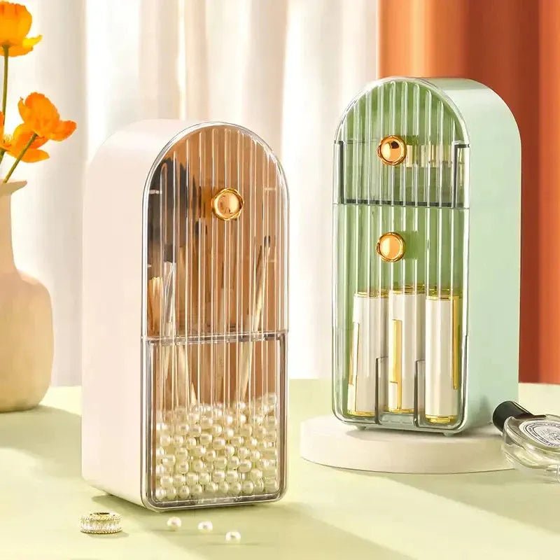 Creative Multi - grid Dressing Table Lipstick Jewellery and Brush Storage Box - Rumaisas
