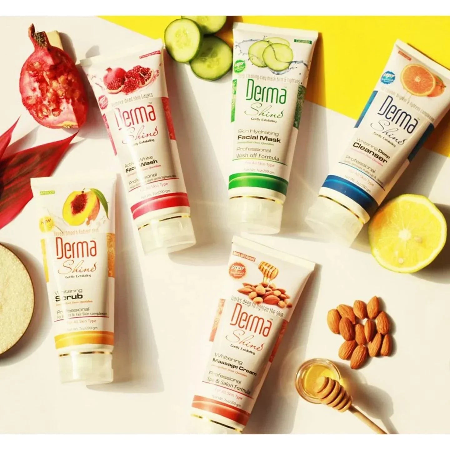 Derma Shine 6 in 1 Facial Fruit Kit - 70ml Each - Rumaisas