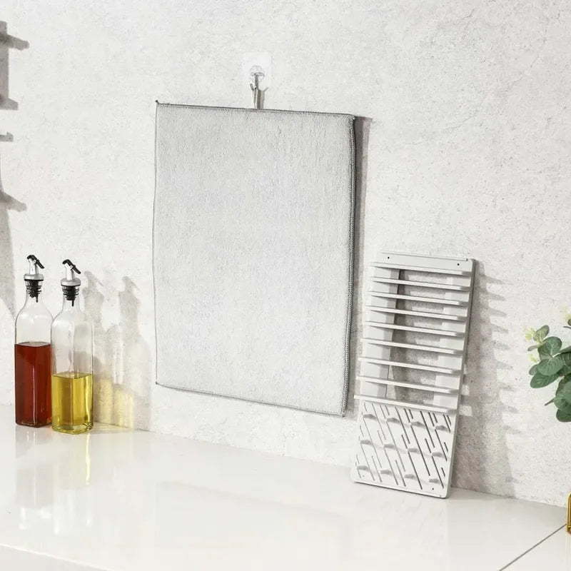 Dish Drying Mat with Drain Rack – Absorbent Kitchen Counter Mat - Rumaisas