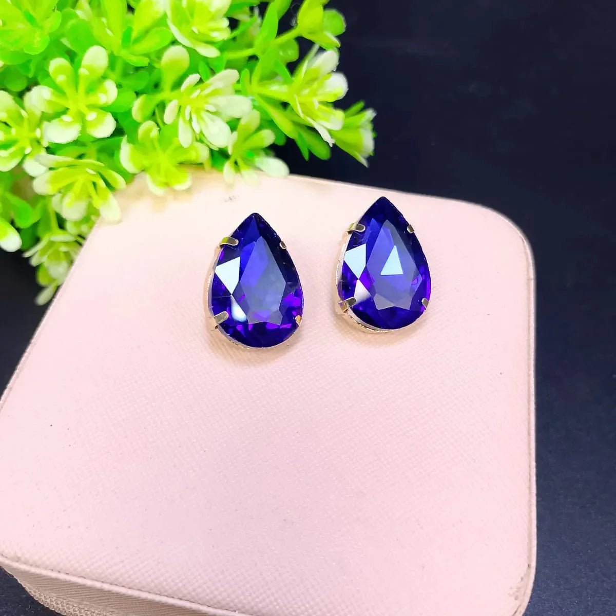 Drop stone stud Earrings - Rumaisas