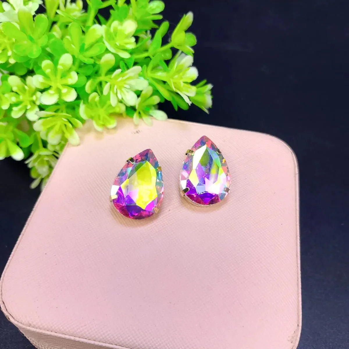 Drop stone stud Earrings - Rumaisas