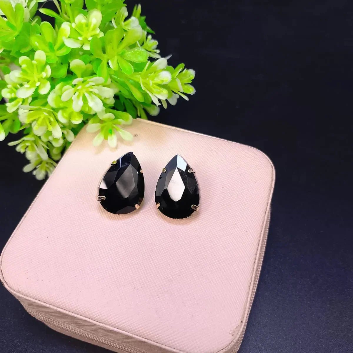 Drop stone stud Earrings - Rumaisas