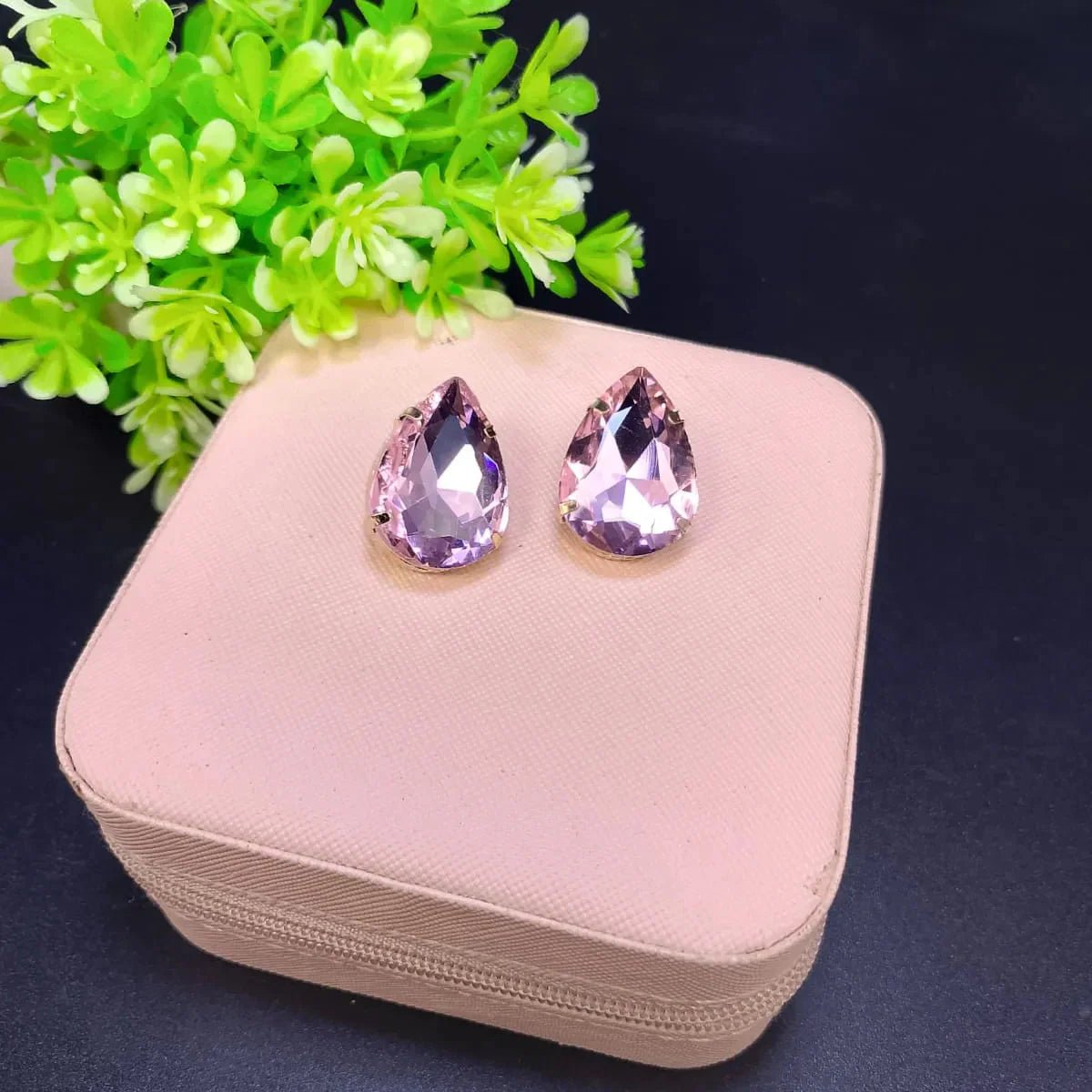 Drop stone stud Earrings - Rumaisas