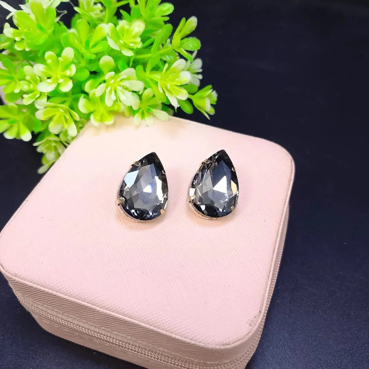 Drop stone stud Earrings - Rumaisas