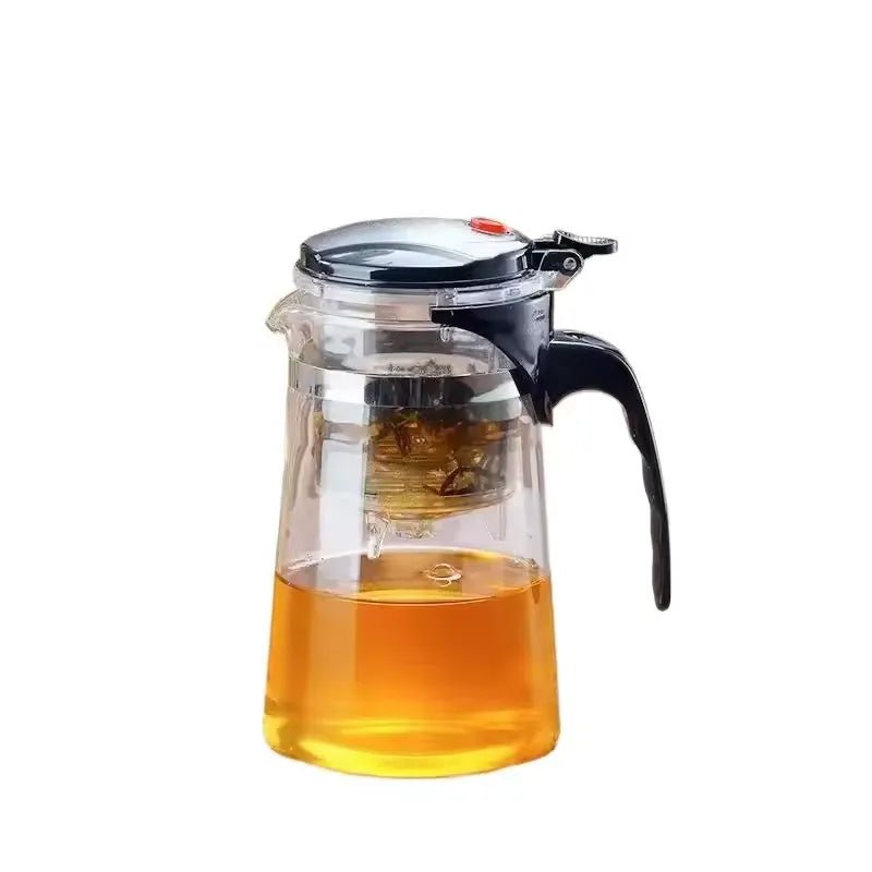 Effortless Tea Infuser Glass Teapot with One - Click Separation Elegant For Serve - 750ml - Rumaisas