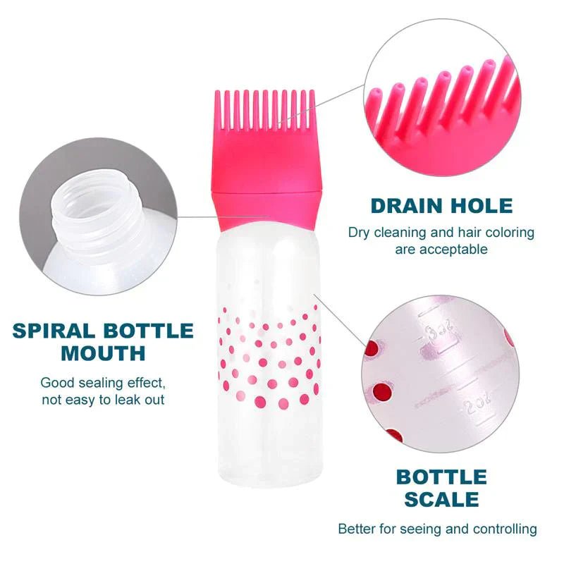 Empty Hair Dye Bottle - Reusable With Applicator Brush Bottles - 120ml - Rumaisas