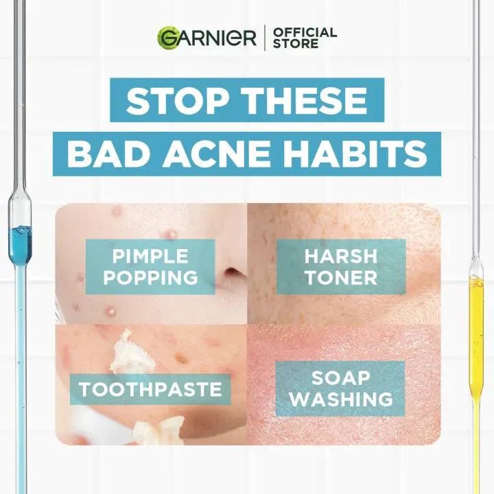 Garnier Bright Complete Anti - Acne Cleansing Foam - 100ml. - Rumaisas
