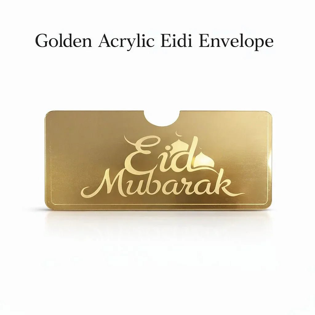 Golden acrylic golden envelope - Rumaisas