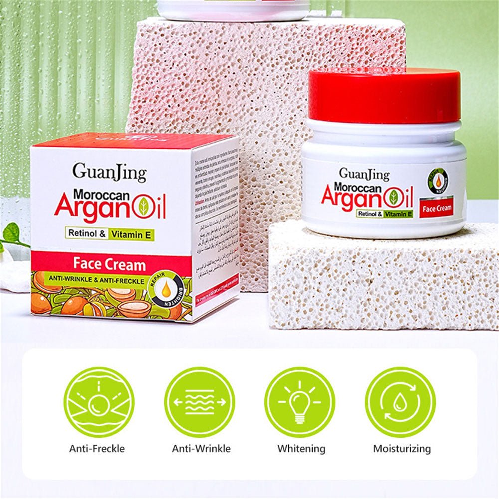 Guanjing Moroccan Argan Oil Retinol & Vitamin E Face Cream – 80g - Rumaisas