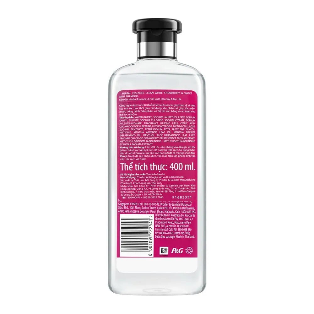 Herbal Essences Bio:Renew Pure White Strawberry & Sweet Mint Clean Volumizing Shampoo – 400 ml - Rumaisas